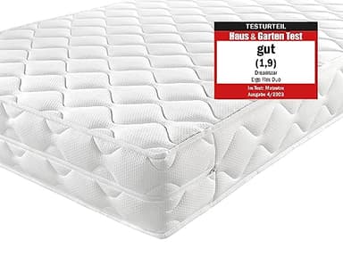 DREAMSTAR Ergo Flex Duo | Matelas orthopédique mousse froide 7 zones | 16 cm de haut | Certifié Oeko-Tex | Degré de dureté 2 et 3 | 80x200cm
