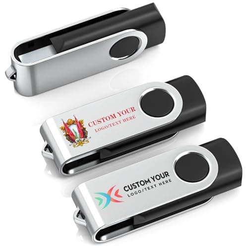 Wooolken Clé USB personnalisée Pen Drive 2.0 Pack de 20 Texte gravé Noir, Motif, Entreprise ou Logo personnalisé 128 Mo/256 Mo/512 Mo/1 Go/2 Go/4 Go/8 Go/16 Go/32 Go/64 Go/128 Go