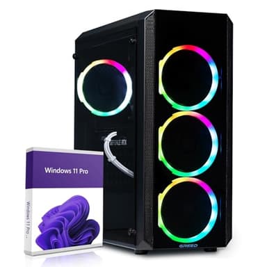 Greed®MK2 Power - High End PC Gamer - Intel Core i9 11900KF + Nvidia Geforce RTX 4060Ti 16GB - Ordinateur RGB Ultra Rapide + PC Gaming 4K Raytracing avec 5,3GHZ - 32 GB RAM - 1TB SSD - WLAN + W11 Pro