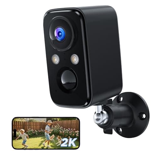 BECAMSO Camera Surveillance WiFi Exterieure sans Fil: 2K Camera Interieur sur Batteries - Homekit Alarme Maison Vision Nocturne Couleur PIR Détection Mouvement IP66