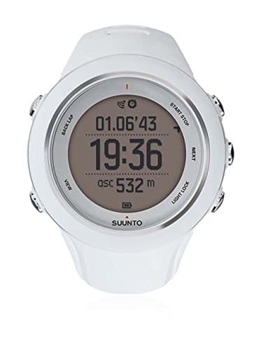 Suunto, AMBIT3 SPORT HR, Montre GPS Multisport unisexe, 15h d’autonomie, Cardiofréquencemètre + Ceinture de poitrine (Taille : M), Étanchéité jusqu’à 50 m, Blanc, SS020680000