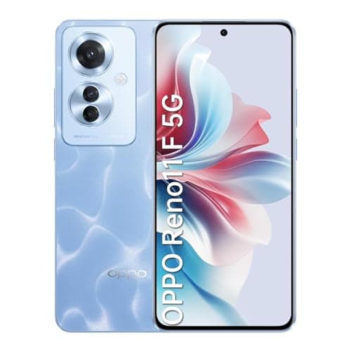 OPPO Reno11 F 5G 8+256Go, Smartphone Android sans Contrat, Téléphone Mobile, Dimensity 7050 5G, Ecran de 6.7” OLED 120Hz, Triple Caméra AI 64MP, SUPERVOOC 67W, Batterie 5000mAh, NFC, Double SIM, Bleu