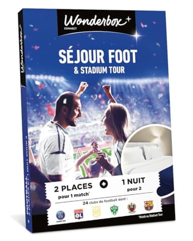 Séjour Foot & Stadium Tour - Duo - Coffret Cadeau - Ticketbox - Idée Cadeau Divertissement