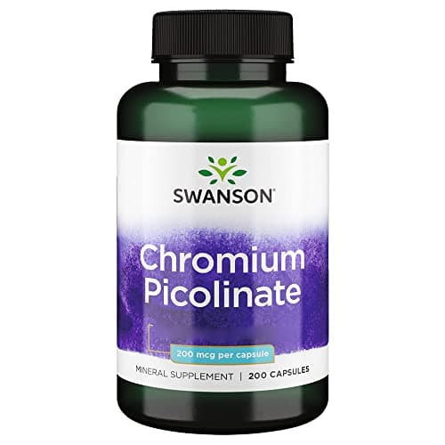 Swanson, Chromium Picolinate (Picolinate de Chrome), 200mcg, Hautement Dosé, 200 Capsules, Sans Soja, Sans Gluten, Sans OGM