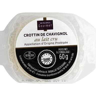 Monoprix Gourmet Crottin de Chavignol, fromage au lait cru, AOP - La boîte de 60g