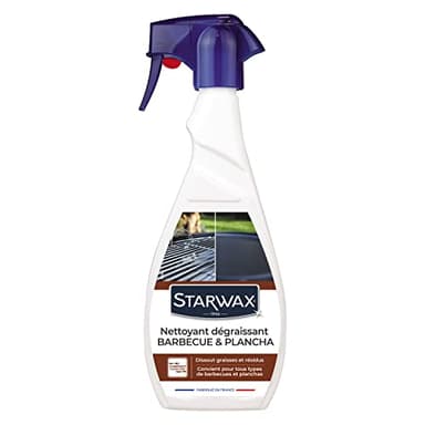 STARWAX Nettoyant dégraissant pour Plancha et Barbecue 500ML -Idéal pour dissoudre les graisses cuites et les dépôts huileux, Taille unique, Voir descriptif