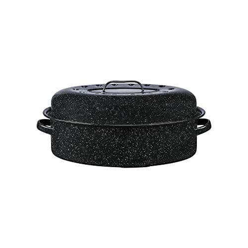 Graniteware - Cocotte Roaster en acier émaillé 8L – Très légère – Grand format