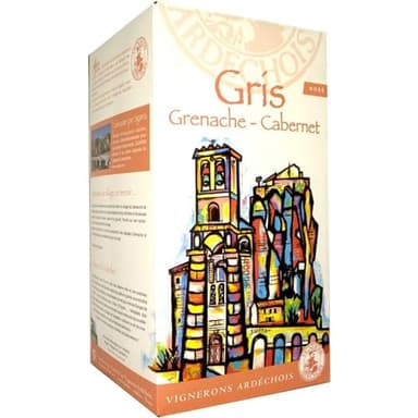 BIB Cubi Bag-in-Box Gris de Grenache-Cabernet - Rosé - 10L - Vignerons Ardechois