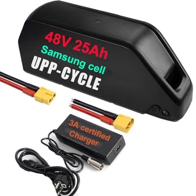 48V 25Ah Batterie de Velo électrique - Batterie vélo pour kit de Conversion Ebike 1500W 750W 1000W pour Ba-fang Tong-Sheng et Autres M (Litio Batterie Ebike)