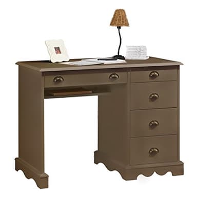 ACTUAL DIFFUSION Windsor Bureau Taupe Demi-Ministre de Style Anglais, Pin, 58,3x100x74,7 cm