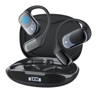 ANSTEN Open Ear Écouteurs Bluetooth 5.3, Ecouteurs Bluetooth sans Fil Sport, Contrôle Tactile Casque Conduction Osseuse, Étanche IPX6, 30H de Jeu, Adaptés au Travail, au Sport, aux Jeux d'exercice