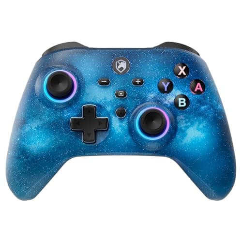 ECHTPower Manette Switch 2 Galaxy, 2025 Nouvelle Manette Switch 2 Sans Fil avec RGB/Hall Trigger/Macro/Shift/Turbo/Vibration, Manette Pro Controller Bluetooth Compatible avec Switch/OLED/PC/Adroid/iOS