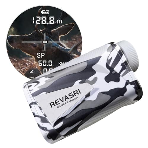 REVASRI Télémètre de Golf/Chasse 1500Y 6X, Golf-M, Vibration de Verrouillage du Drapeau, Mesure de la Hauteur, de l'Angle, de la Vitesse, Distance la Plus Proche/Éloignée MYF