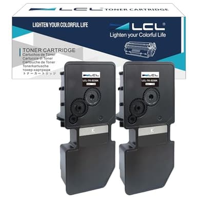 LCL TK-5230 TK5230 Noir Cartouche de Toner Compatible pour Kyocera TK-5230 TK-5230K TK5230K Compatible pour Kyocera Ecosys P5021 P5021cdn P5021cdw M5521 M5521cdn M5521cdw (2-Pack)