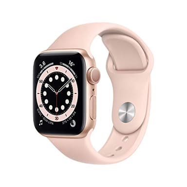 Apple Watch Series 6 (GPS, 40mm) Boîtier en Aluminium Or avec Bracelet Sport Sable Rose (Reconditionné)