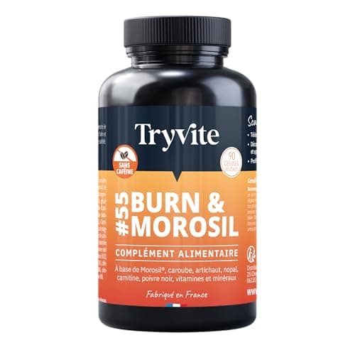 Bruleur de Graisse Puissant | Coupe Faim Puissant et Efficace | Morosil Perte de Poids Rapide et Efficace | Minceur Homme & Femme | TRYVITE BURN&MOROSIL | SANS CAFEINE | Fabriqué en France