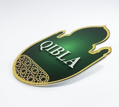G Signage - Panneau « Muslim Prayer Direction, Qibla Direction », impression UV sur dos - Acrylique transparent - 110 mm x 150 mm