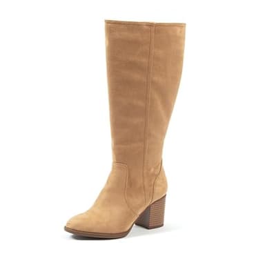 GABYLOU Bottes mollets larges XL - Modele Olivia. Beige. 40