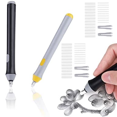 2 Pack Gomme électrique du Dessin de l'artiste Gomme à Effacer électrique 44 pcs Gommes de Rechange, à piles - Effacement Facile et Confortable - Gomme de 2,3 mm et 5 mm (Noir + Gris)