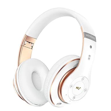 Lankey Sound Casque Bluetooth sans Fil, Casque Bluetooth Supra-auriculaire avec 6 Modes d'égalisation, Casque sans Fil 65 Heures avec Microphone HD Intégré, FM, SD/TF pour l'extérieur, Le Transport