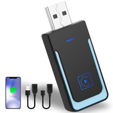 PASLDA Adaptateur Carplay sans Fil et Android Auto 2 en 1 - Convertir Filaire en Wireless Plug&Play – Convient aux Voitures avec Wired Carplay/AA avec iOS 12+ ou Android 11+