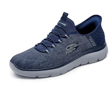 Skechers Homme Rythme clé des Sommets Baskets, Maille Marine, 41 EU