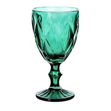 HOMLA Lunna Ensemble de 4 Verres - Verres à Vin Blanc Rose Rouge - Verre à Boire - Verre à Eau - Service de Verre Complet - Design Exceptionnel - 310 ml - Vert