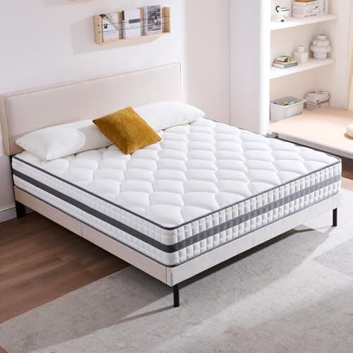 Twirest Matelas 140x190x25 cm Matelas Hybride en Mousse à mémoire de Forme à Ressorts ensachés,Durable et Doux pour la Peau, Durable et Respirant (140x190x25)