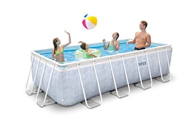 Intex - 26780NP - Kit Piscine Tubulaire rectangulaire Chevron (L) 4,00 x (l) 2,00 x (h) 1,00m