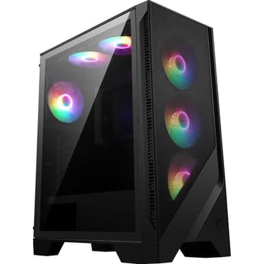 MSI MAG Forge 120A Airflow Boîtier PC Moyen Tour ATX, Micro-ATX & Mini-ITX, Verre Trempé, Façade Mesh, 6 Ventilateurs Auto-RGB 120mm, Filtre AntiPoussière Magnétique, Ports USB 3.2 Gen 1 Type-A