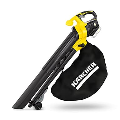 Kärcher 18 V Souffleur Aspirateur Broyeur de Feuilles sans Fil BLV 18-200, Mode Souffleur : 200 km/h, Volume Sac Réservoir : 45 l, Poids : 3,5 kg, Compatible avec la Batterie 18 V Kärcher non Incluse