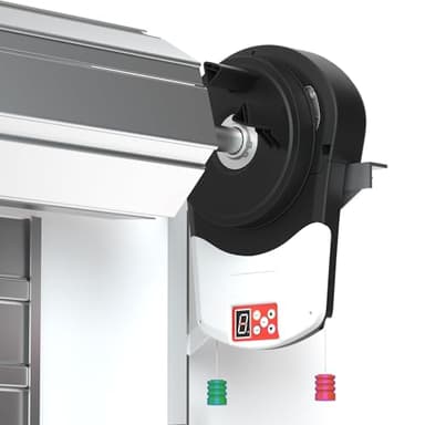 Ouvre-porte à enroulement automatique de garage électrique avec 2 télécommandes, ouvre-porte à enroulement, moteur intégré, moteur de porte à enroulement automatique, rouleau d'ouverture de porte