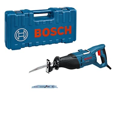 Bosch Professional GSA1100EProfessional Scie Sabre GSA 1100 E (1100 W, 1 Lame de Scie Sabre S 2345 X pour Bois, 1 Lame de Scie Sabre S 123 XF pour Métal, dans Coffret) Bleu