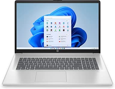 HP 17-cp2002sf Ordinateur Portable 17,3" FHD IPS, PC Portable (AMD Ryzen 7520U, RAM 16 Go, SSD 512 Go, AMD Radeon Graphics, Windows 11), Laptop Argent, Clavier AZERTY