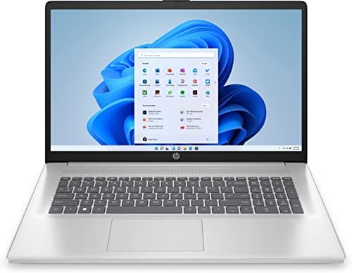 HP 17-cp2002sf Ordinateur Portable 17,3" FHD IPS, PC Portable (AMD Ryzen 7520U, RAM 16 Go, SSD 512 Go, AMD Radeon Graphics, Windows 11), Laptop Argent, Clavier AZERTY