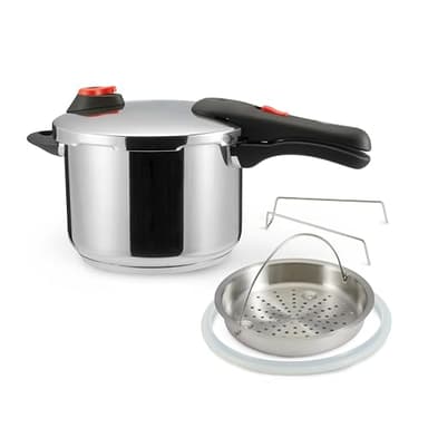 Amazon Basics Autocuiseur avec Vapeur en Acier Inoxydable à Induction - 6 l