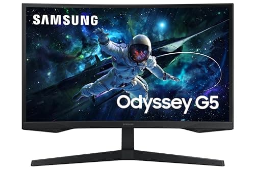 Samsung Ecran PC Odyssey G55C 27’’, 165Hz , 1ms, Dalle VA Incurvée 1000R, QHD : 2560x1440, 2500:1,HDR10, AMD FreeSync, Auto Source Switch +, Pied Ajustable, DisplayPort, HDMI