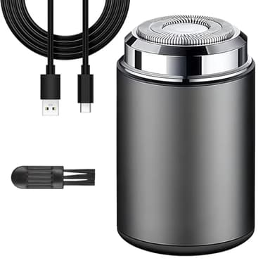 Mini Rasoir Electriques, Rasoir Electriques Portable, USB Rechargeable Shaver, IPX7 Étanche Rasoir Homme, Tondeuse a Barbe, Rasoir électrique Wet Dry pour Maison, Voyages, Bureau, voiture