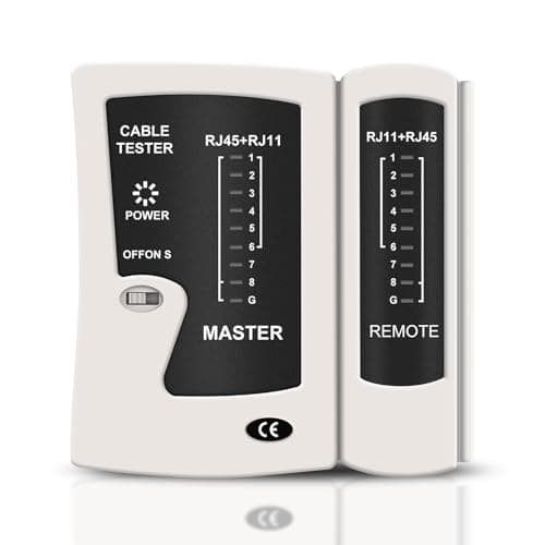 Testeur de câble, Testeur de câble réseau pour RJ45 RJ11 Testeur de câble patch, Testeur de câble LAN, Testeur de câble téléphonique, Cat5 CAT6 Cat6A CAT7 Testeur de câble