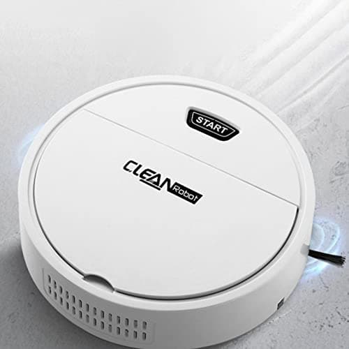 getuse Robot aspirateur 2 en 1 avec balayage à sec et nettoyage humide, aspiration puissante silencieuse, 3 heures de temps de travail, boîte à poussière de 600 ml, plastique ABS, blanc