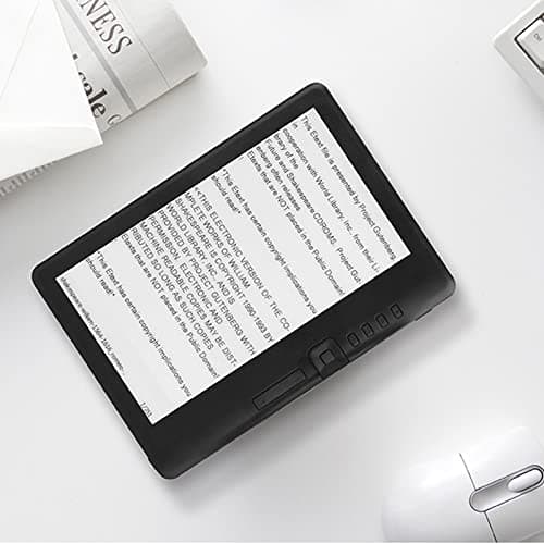 E Reader Écran Couleur TFT LCD 7 Pouces 800 X 480, 16 Go de Stockage, Boutons de Navigation, EPUB PDF TXT, étui de Protection, Noir (avec Bouton Mécanique, pour Les âges) (16GB)