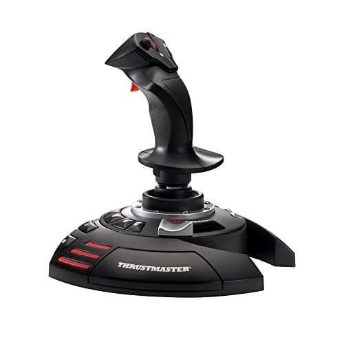 Thrustmaster T.Flight Stick X - Joystick de simulation de vol ergonomique avec résistance réglable et repose-main large pour PC