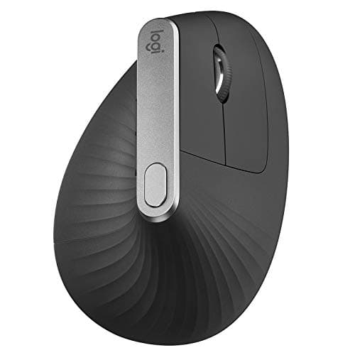 Logitech MX Vertical Souris sans Fil Ergonomique, Multi-Dispositifs, Bluetooth ou 2,4 GHz avec Récepteur USB Unifying, Suivi Optique 4000 PPP, 4 Boutons,Portable/PC/Mac/iPad OS - Gris