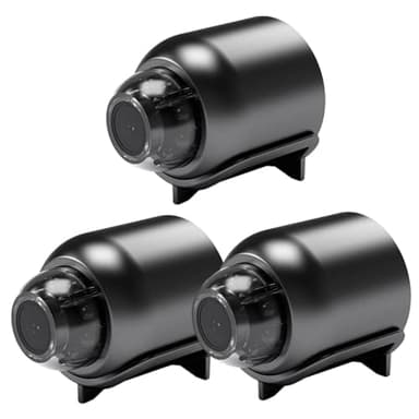 3PCS Mini Eye Camera 1080p HD Night Vision Mini WiFi Caméra Grand Angle Micro Monitor avec Contrôle de l'application de Lecture vidéo