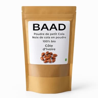 Cola en Poudre 100% Bio et Naturel - Sachets Zippés de 50g de Côte d'Ivoire