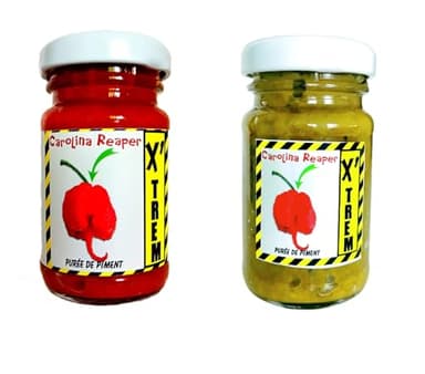 2 x 60ml CAROLINA REAPER ROUGE + 60ml CAROLINA REAPER VERT - épices