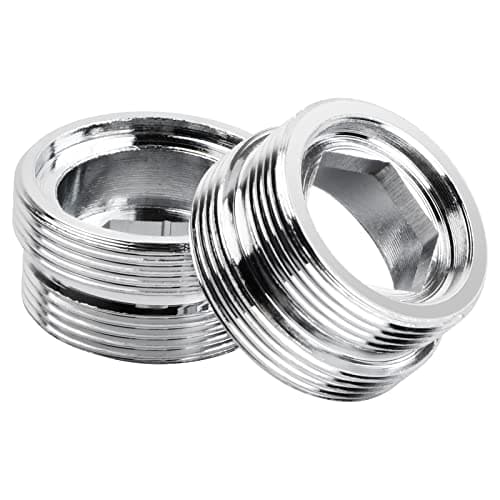 Xzeemo 2 Pcs Adaptateur de Robinet Filetage Mâle, Connecteur Aérateur de Robinet en Métal, Adaptateur Métallique Aluminium pour Cuisine Robinet Adaptateur Purificateur d'Eau (M20-M22)