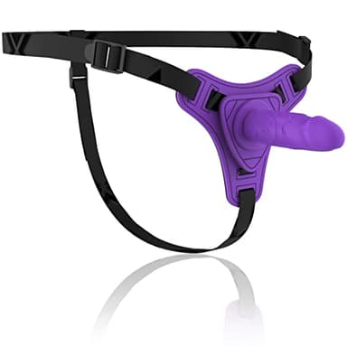 Gode Ceinture Strap-On Gode Ceinture Pour Femme,Homme Et Couples,Gode Réaliste Détachable Gode Anal Avec Harnais Réglable,Masturbateur Sextoy Pour Lesbienne (Violet)