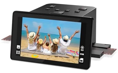 Scanner numérique de film et de diapositives avec grand écran LCD de 5 pouces, scanner de diapositives pour numériser le scanner négatif, convertit 135, 126 KPK, 110 négatifs et film Super 8 à 22