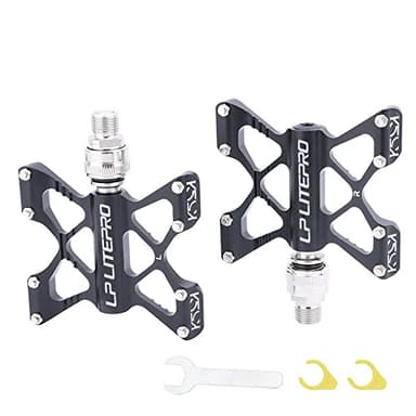 Pédale de vélo pliable en alliage d'aluminium double face à dégagement rapide pour pédale Brompton pour dahon pour pédales antidérapantes Birdy (Noir)